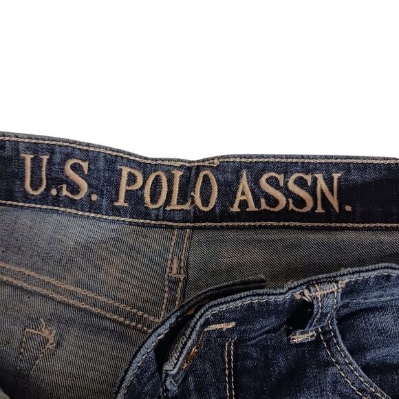 US Polo Assn Jeans Men's 36x43 Blue Acid Straight Preppy Coastal Denim Western - Picture 2 of 16